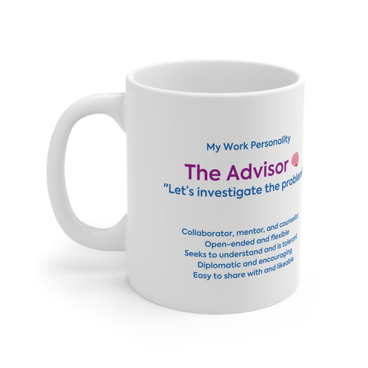 "The Advisor" Ceramic Coffee Cup (330ml/11oz)